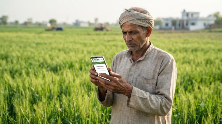 पीएम किसान योजना की किस्त की जानकारी देखते किसान24वीं किस्त