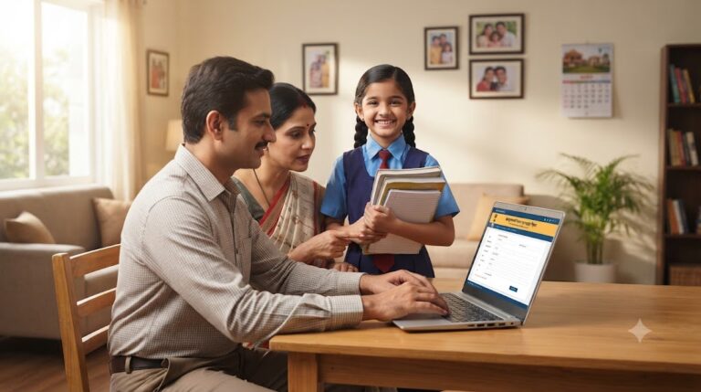 मुख्यमंत्री कन्या सुमंगला योजना का लाभ प्राप्त करती छात्रा का प्रतिनिधि चित्र आवेदन