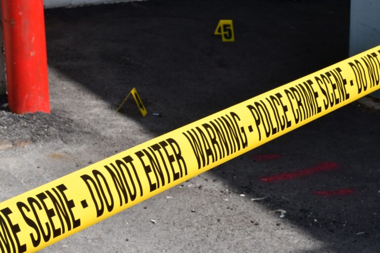 Police investigating the Jamnagar पति murder mystery site at a factory.